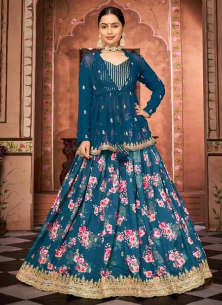 Blue Colour Anandam New Latest Designer Ethnic Wear Designer Georgette Salwar Suit Collection 2399